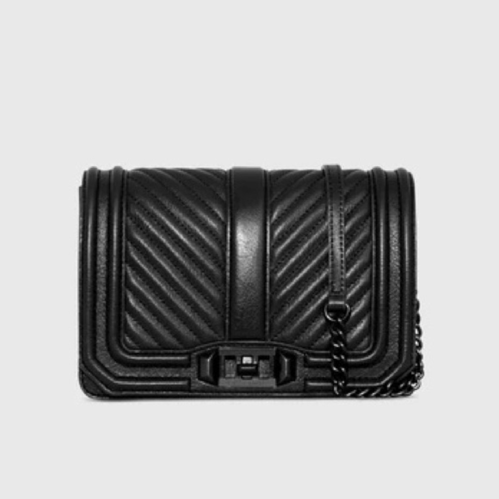 NWT Chevron Quilted Small Love Crossbody